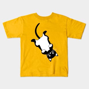 Up Side Down Kitty Kids T-Shirt